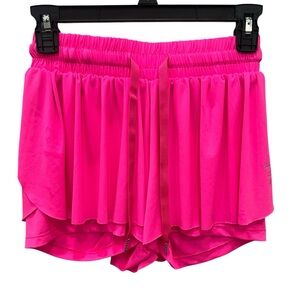 Hot Pink Butterfly Running Shorts - Size Small
